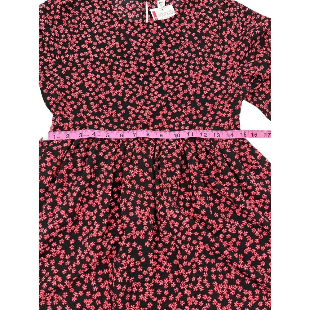 BP Black Graphic Blooms Long Sleeve Dress Size XSmall - Picture 8 of 12